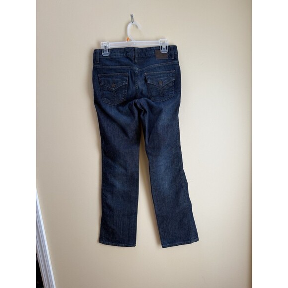 Women's Calvin Klein Lean Bootcut Dark Wash Stretch Blue Jeans Size 2 / 26 - Picture 6 of 12